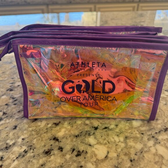 Athleta Gold Over America Tour Zip Pack Set of 3 - Picture 3 of 3